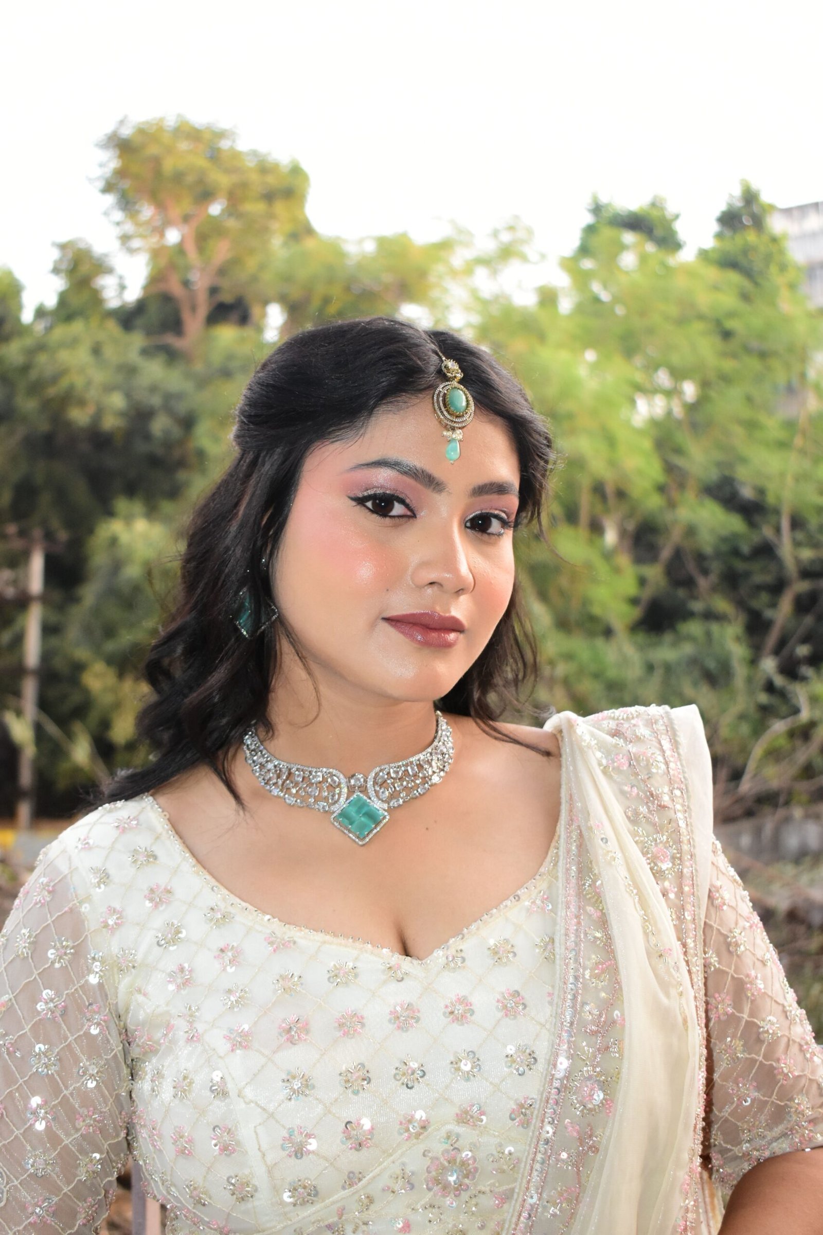 Woman wearing makeup